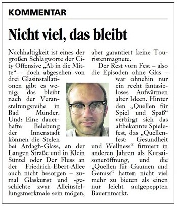 Presseartikel über das Forum Glas e.V. Bad Münder
